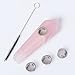 Natural Pink/Rose Quartz Crystal Wand,Quartz Crystal Tube, Healing Quartz Crystal Point, Quartz Crystal Point with carb,3.9-4.3 Inches