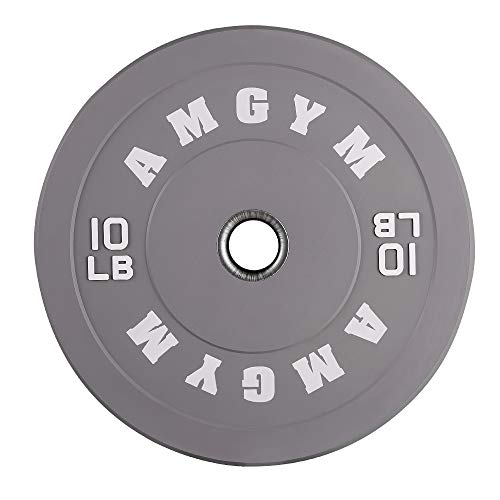 AMGYM-Color-Olympic-Bumper-Plate-Weights-Plates-Bumper-Weight-Plate-Steel-Insert-Strength-Training-Pair