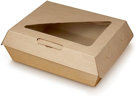 Bagcraft Papercon NAT-F608RAVTWF EcoCraft Eco-Flute Togo! Insulated Window Container, Paper, Natural (Pack of 200)