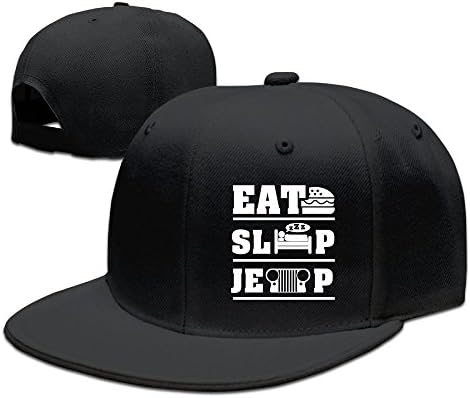 Michgton Eat Sleep Jeep Unisex Snapback Adjustable Flat Bill Baseball Cap