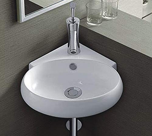 Omeere-39-x-375cm-Lavabo-de-ceramica-bano-ovaladolavabo-esquinero-Lavabo-sobre-encimera-Lavamanos-Cuarto-de-Bano