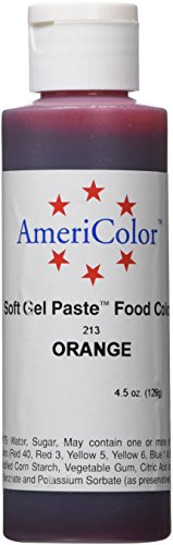 Americolor soft gel paste food color, 4.5-ounce, orange