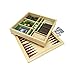 KAILE Deluxe 11.8 Inch 7 in 1 Board Game Set - Chess Set, Checkers, Backgammon, Dominoes, Playing Cards, Poker Dices and Cribbage