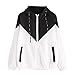 KESEE Coat ☀ Women Sheer Lace Long Sleeve Hooded Patchwork Sweatshirt with Pockets