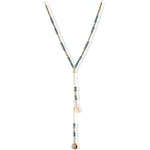 Western Turquoise Necklace for Women Long Boho Necklaces for Women Trendy Turquoise Beaded Necklace Western Jewelry Gifts Cowgirl Accessories Country Concert Outfit for Women