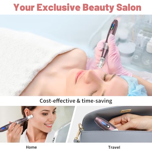 Dr. Pen 2025 A10 Professional Dermapen, Wireless with 25 Cartridges, 5 Levels and LED Display Microneedling Pen for Hair Growth, Facial, Body and Skin Care