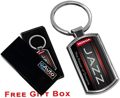Cargifts HONDA JAZZ CAR KEYRING KEY RING CHAIN FOB CHROME METAL UNIQUE DESIGN