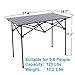 RORAIMA Easy Setup Portable Compact Aluminum Camping Folding Table with 120Lbs Capacity Great for Outdoor Camping, BBQ or Playing Cards Product Size 37.4″x19.7″x27.2″ with Carry Bag Blackthumb 1