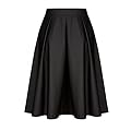 NREALY Skirt Womens Vintage Solid Princess Ruffled Cocktail Party A-line Swing Skirt
