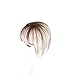 Stamped Glorious Real Human Hair Clip on Bangs Topper 3D Hand Made Air Bangs Crown Wiglet Hairpieces for Women(Light Brown)