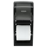 Kimberly-Clark Professional 09021 Coreless Double Roll Bath Tissue Dispenser, 6 6/10 x 6 x13 6/10, Plastic, Smoke (Misc.)