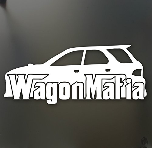 Wagon Mafia lowered sticker Subaru WRX STI Legacy low stance car window decal, Die cut vinyl decal for windows, cars, trucks, tool boxes, laptops, MacBook - virtually any hard, smooth surface