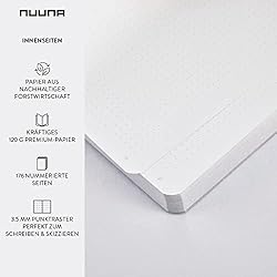 Nuuna Notebook A5 | Voyager M - Grey | Dotted | 3.5