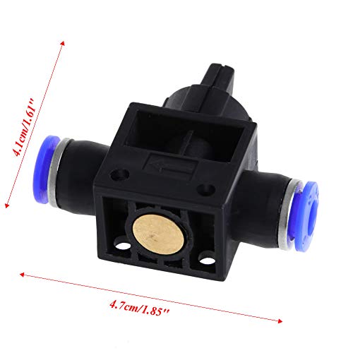 PE verschraubung, Pneumatische Luft 2-Wege-Schnellanschlüsse Druckanschlussrohrschlauch Kunststoff 4 mm 6 mm 8 mm – Bild 6