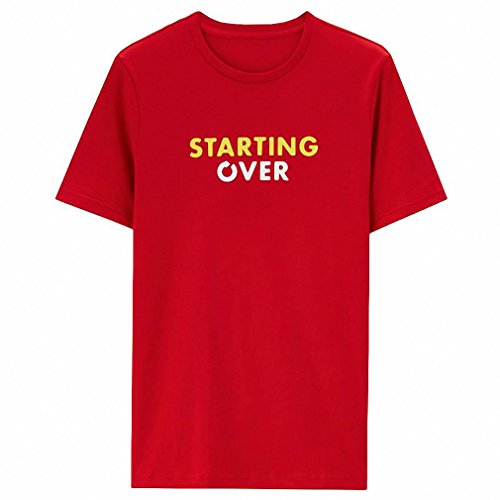 Men Tshirt Casual Cotton T-Shirt Short Sleeve Graphic Tee Men Tee Shirt Homme 53Red XXL