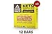 Munk Pack Peanut Butter Keto Granola Bar with 1g Sugar, 2g Net Carbs | Chewy | Grain Free | Vegan | Gluten Free, Soy Free | 12 Pack