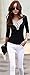 Stylish Fancy Streetwear Style Floral Lace Long Sleeve T-Shirt Blouse Top Black L