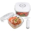 Vacuum Food Storage Containers with Lids, BPA Free Vacuum Seal Food Containers Set Locks Freshness for Meal Fruit Kitchen Food Prep (2 Containers670+1360ML, 1 Pump）