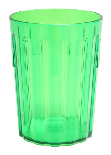 Harfield Translucent Green Tumblers 250ml/25cl (Pack of 4) Unbreakable Reusable Polycarbonate Cups