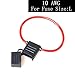 E-KYLIN 10 Guage In-line Blade Fuse Holder Cable ATC/ATO Heavy Duty for Car Electronics Modify Lab Solar System, Circuit Blow-out/Overload Protection, Large L Size Fuse Holder Waterproof