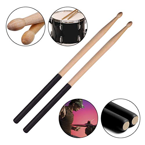 Cooyeah Drum Stick Brush Set, 1 Pair 5A Classic Maple Wood Drum Sticks