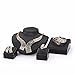 MOOCHI 18K Gold Plated Crystal Necklace Earrings Ring Bracelet Jewelry Set Costume Wedding