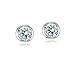 Sterling Silver Cubic Zirconia Bezel-Set Martini Stud Earrings
