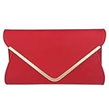 Bagood Leather Envelope Clutches Bag for Women Evening Handbags Shoulder Bags
