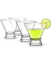 JoyJolt 4-Piece Afina Cocktail Glasses Set, Martini Glasses- 8-Ounces