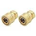 Twinkle Star Pressure Washer Brass Quick Coupler Fittings,1/4 Inch Quick Coupler Female NPT Socket,Set of 2,TWIS251