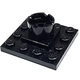 Lego Parts: Boat Mast Section Base 4 x 4 x 1 2/3 (Black)
