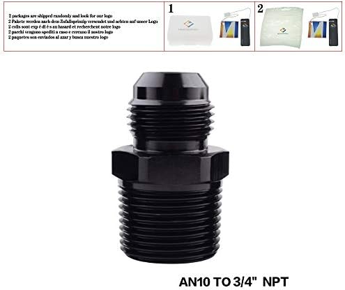 Aluminum Male AN8 to 1/4'' AN8 to 3/8'' AN6 to 3/8''AN4 to 1/4''NPT Straight Adapter Oil Cooler Fitting Engine Parts,AN10,3/4''