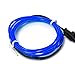 EL Wire,SOLMORE 5 X 1 Metre EL Wire Neon Glowing Strobing Light Waterproof LED Strip Electroluminescent Wire Kit for Halloween Party Xmas Indoor Outdoor Decoration (Blue)