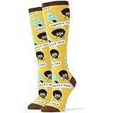 Oooh Yeah Women's Knee High Funny Novelty Socks Bob Ross Happy Tree