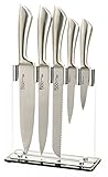 6 Pc. Stainless Steel Kitchen Cutlery Knife Block Set - 8