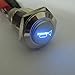 ESUPPORT 12V Car Blue LED Momentary Speaker Push Button Metal Switch