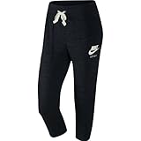 NIKE Women's Gym Vintage Capris Black/Sail MD X 22