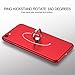iPhone 7 Case, HUMIXX Ring and Kickstand 2-in-1 Cover Thin Sleek Fully Protective Matt Finish Hard Case (Red for iPhone 7)