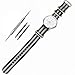 SIMCOLOR 1.5mm Zulu Watch Bands,Military Nylon Replacement Watch Strap with Black Heavy Duty Buckle 18mm 20mm 22mm or 24mm(22mm,Black & Grey)