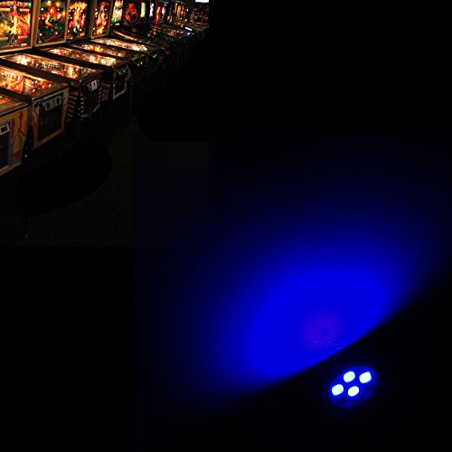 PA® 10PCS #555 T10 4SMD LED Pinball Machine Light Bulb Blue-6.3V