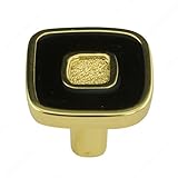 Royal Collection Knob - 6430 - 643090131 - Material Enamel, 24K Gold-Plated, Finish Gold, Black, Pulls and Knobs Style Transitional, Collections Royal Collection,