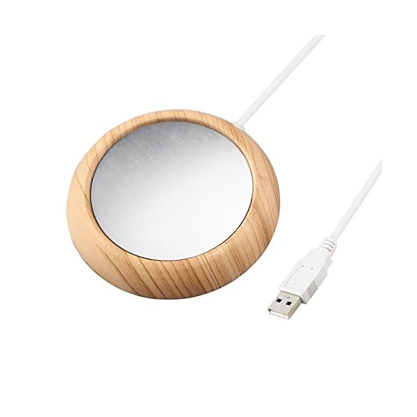 Coffee Mug Warmer for Office/Home Use (Light wood)