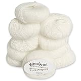 elann Pure Angora Yarn | 10 Ball Bag | Cloud White-01