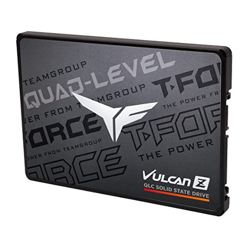 TEAMGROUP T-Force Vulcan Z 2TB SLC Cache 3D NAND QLC 2.5 Inch SATA III Internal Solid State Drive SSD (R/W Speed up to 550/470 MB/s) T253TY002T0C101