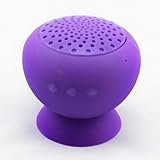 TYSO USA(TM) 3 in 1 Accessories Bundle _ Waterproof Wireless Bluetooth Mini Mushroom Speaker With Stylus Pen and Shining Headphone dust plug (Yellow) (Purple)