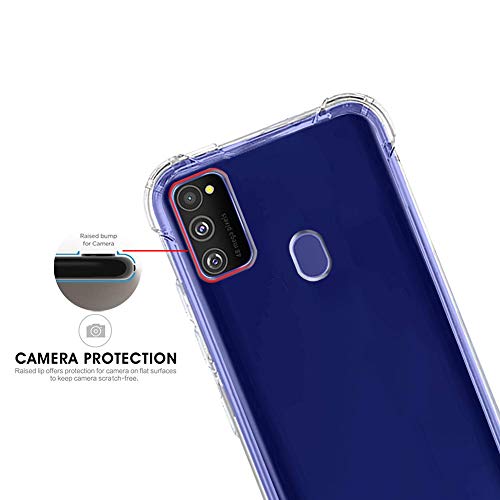 TheGiftKart Transparent Crystal Clear Samsung Galaxy M21 / M30s Back Cover Case | Shockproof Soft TPU Case | Cushioned E