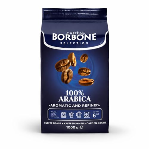 Caffe Borbone Roasted Coffee Beans - 100% Arabica - Authentic Neapolitan Espresso - Intensity 6/10 - Aromatic and Refined Blend with Notes of Cocoa and Vanilla - 1kg Pack