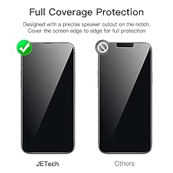 JETech Full Coverage Screen Protector for iPhone 13