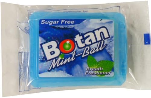Botan Mint Ball Breath Freshener Triple Action Sugarfree Net Wt 5 G ( 25 Pellets ) X 2 Boxes