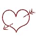 Northlight Lighted Red Valentine's Day Heart Bow and Arrow Window Silhouette Decoration, 18